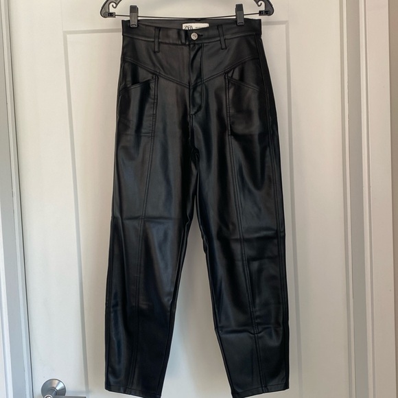 Zara Leather Trousers - Picture 1 of 3